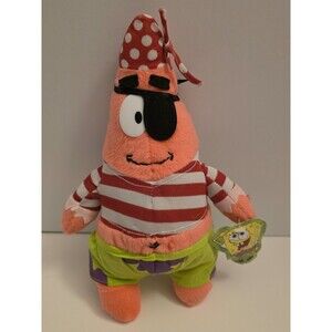 NWT Nanco Patrick Star Pirate Spongebob Plush 2003 Viacom 7" Nickelodeon Stuffed